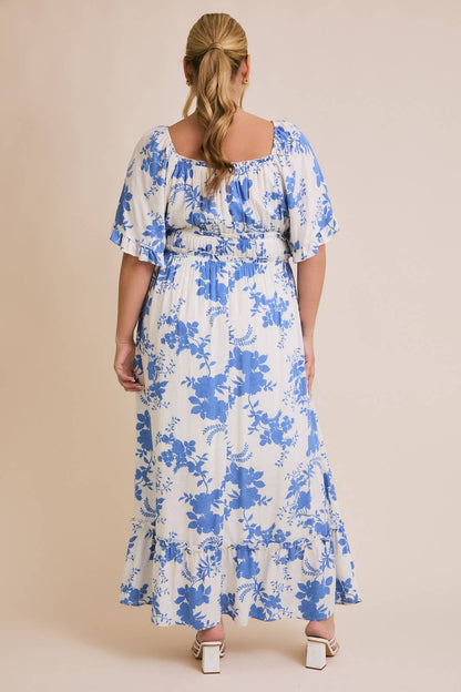 Plus Feeling Blue Floral Dress