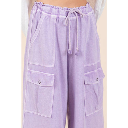 French Terry Knit Cargo Pants