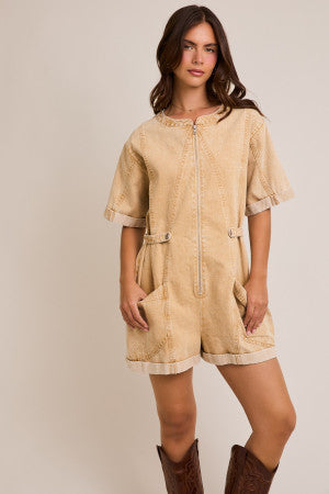 Utility Zip Up Shortall