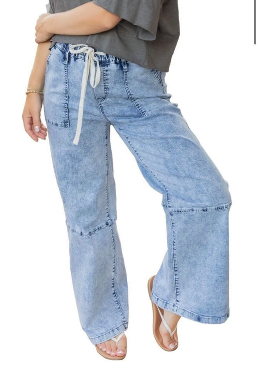 Acid Wash Utility Pant