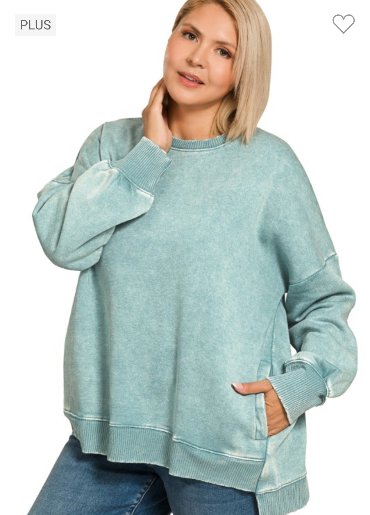Hi-Low Hem Sweatshirt - Plus