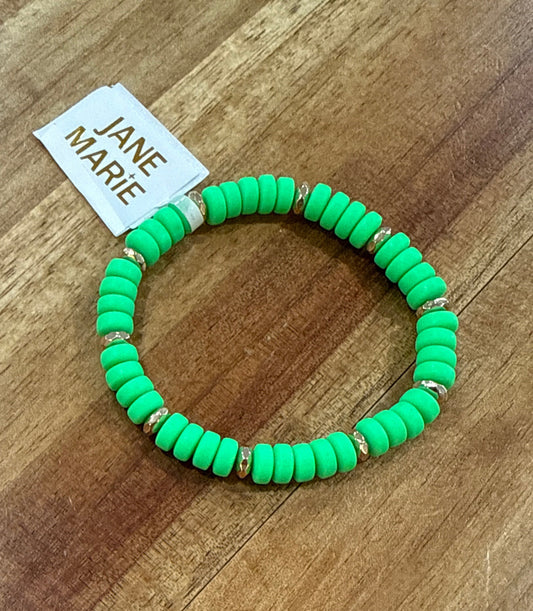 Lucky Lime Green Beaded Bracelet
