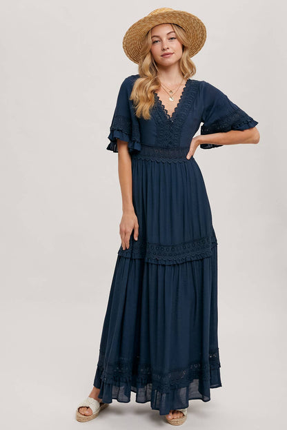 Olive Dreams Lace Maxi