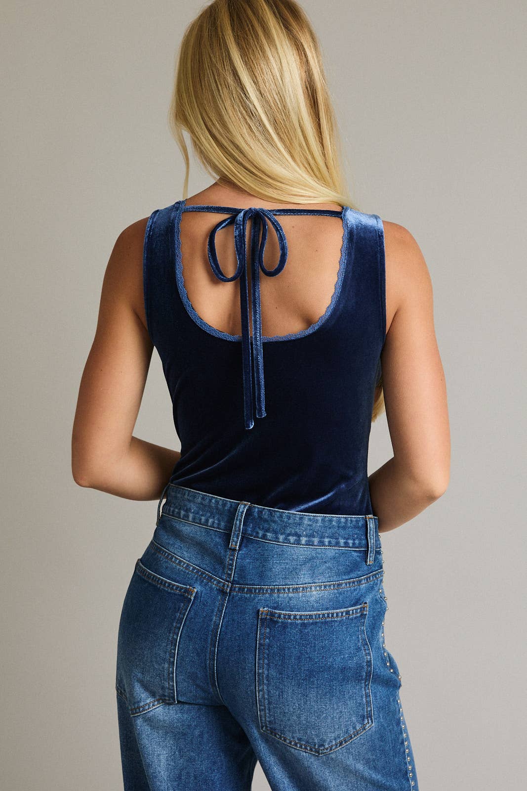 Velvet Sleeveless Bodysuit