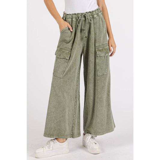 French Terry Knit Cargo Pants