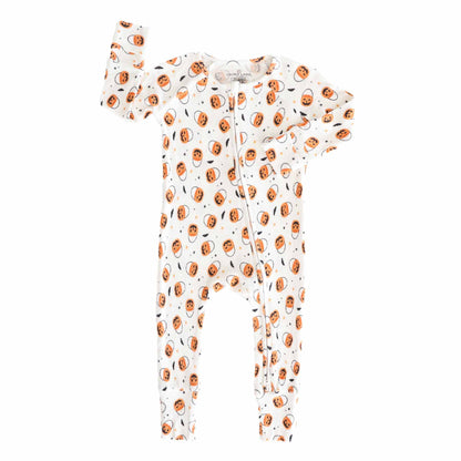 Trick or Treat Bamboo Waffle Zip Romper