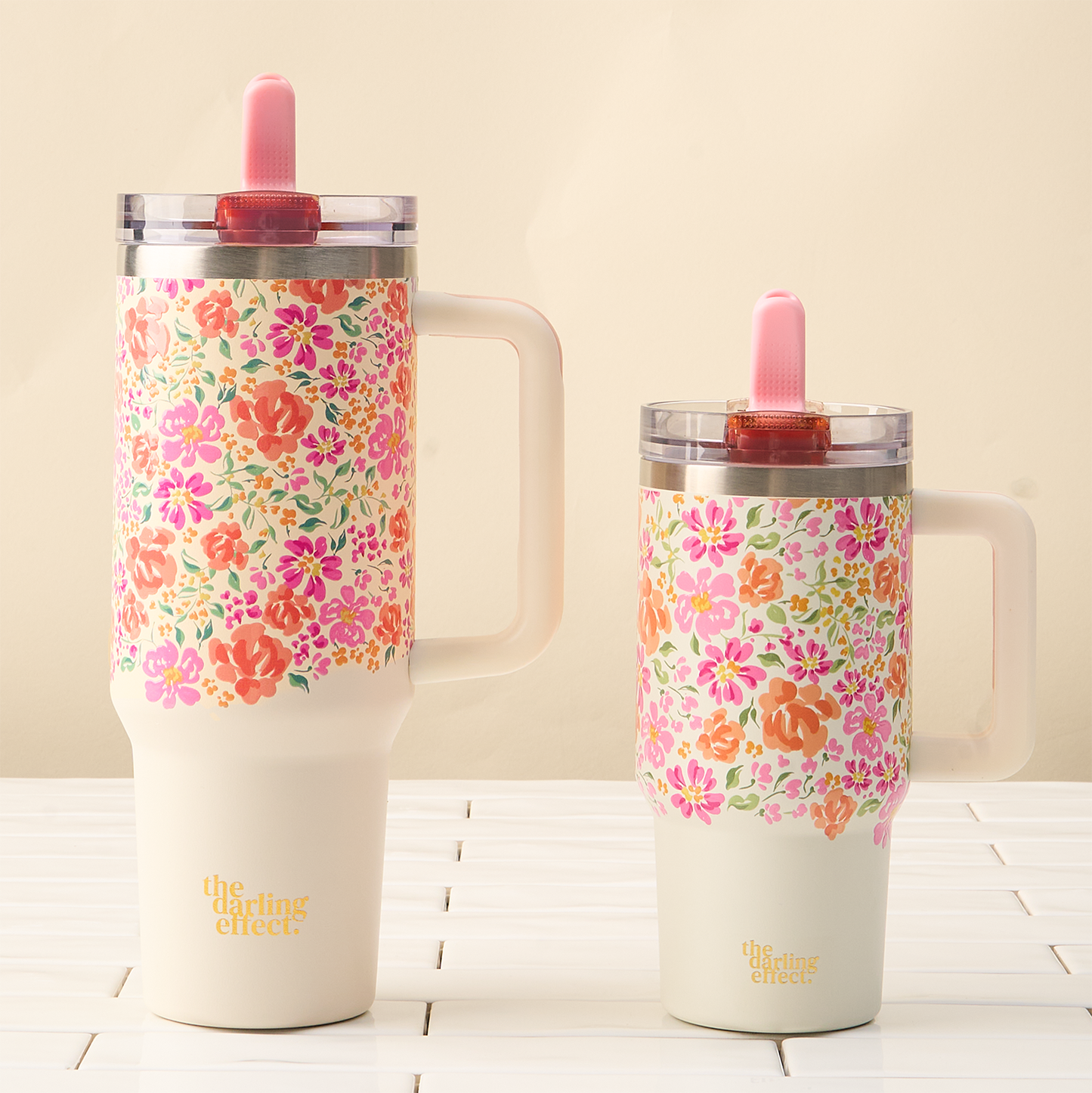 40 oz Lifestyle Flip Straw Tumbler-Secret Garden Pink