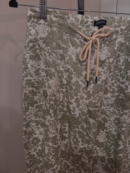 Sage Floral Drawstring Pants