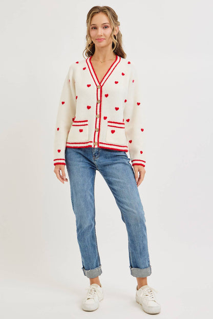 Sweet Valentine Heart Cardigan