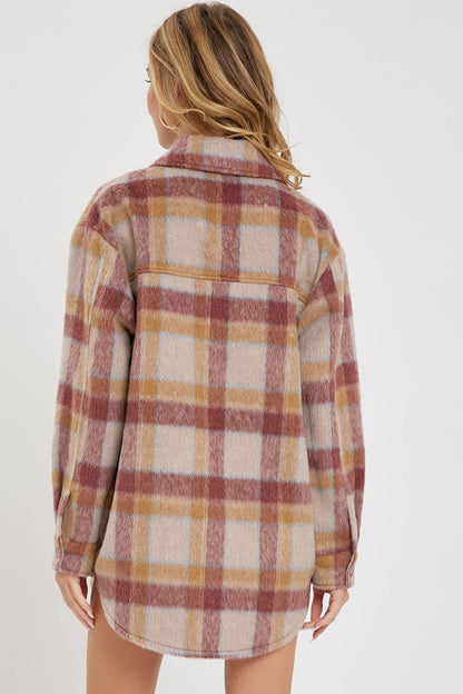 Mauve Plaid Shacket