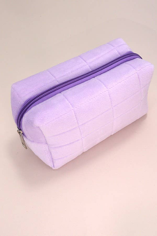 Velvet Cosmetic Bag : Lavender