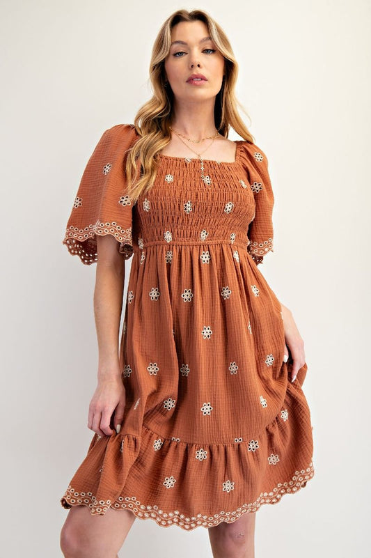 Floral Embroidered Dress