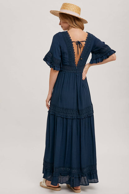 Olive Dreams Lace Maxi