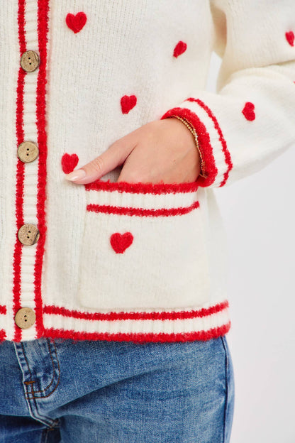 Sweet Valentine Heart Cardigan