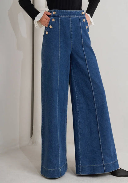 Indigo Seam Detail Denim