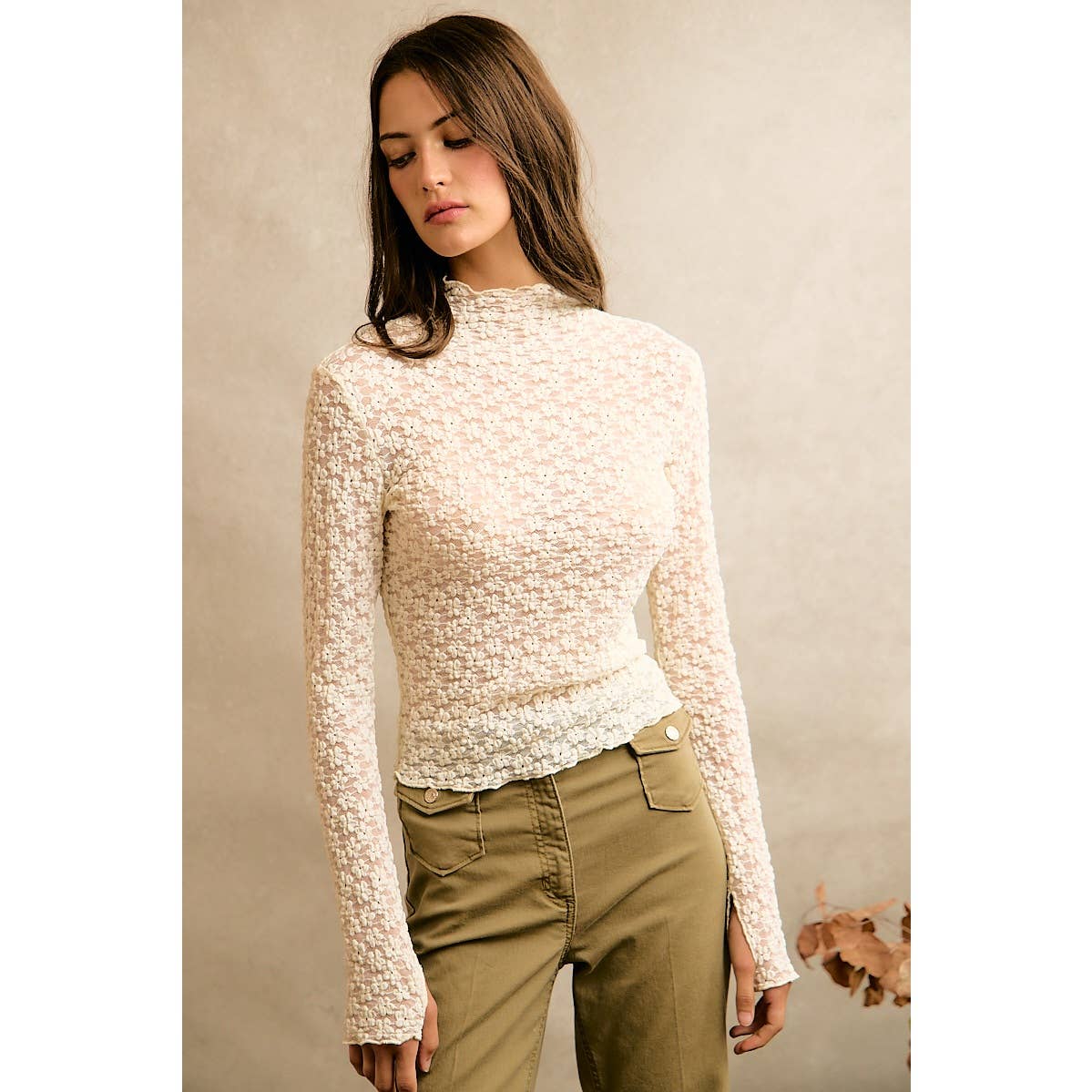 Floral Lace Knit Top