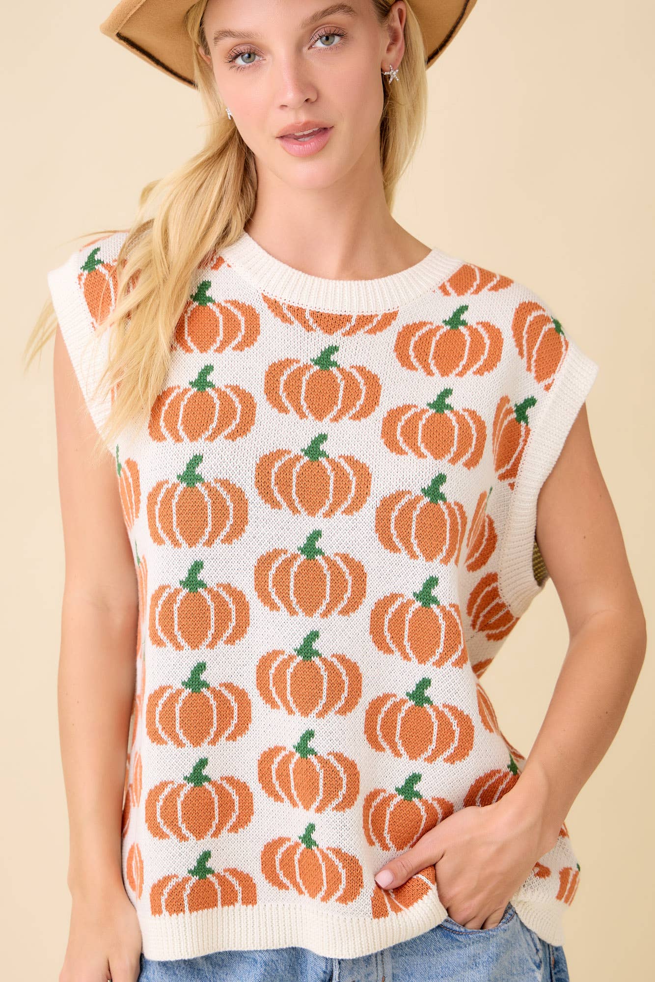 Pumpkin Sweater Knit Top FINAL SALE