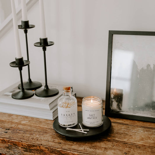 Black Wood Pedestal Stand - Handmade