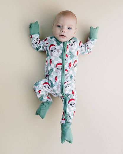 Checkered Peace Santa Bamboo Jammies