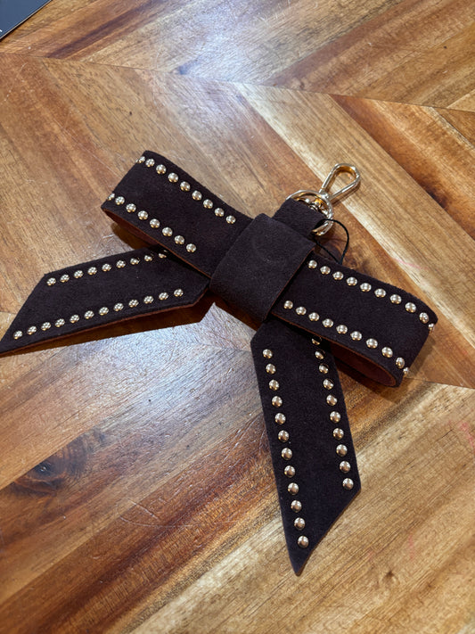 Studded Bow Bag Charm