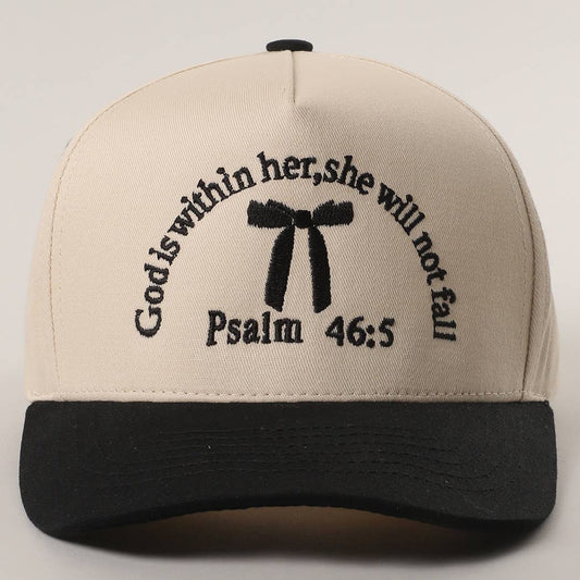Psalm 46-5 Ribbon Embroidered Trucker Hat