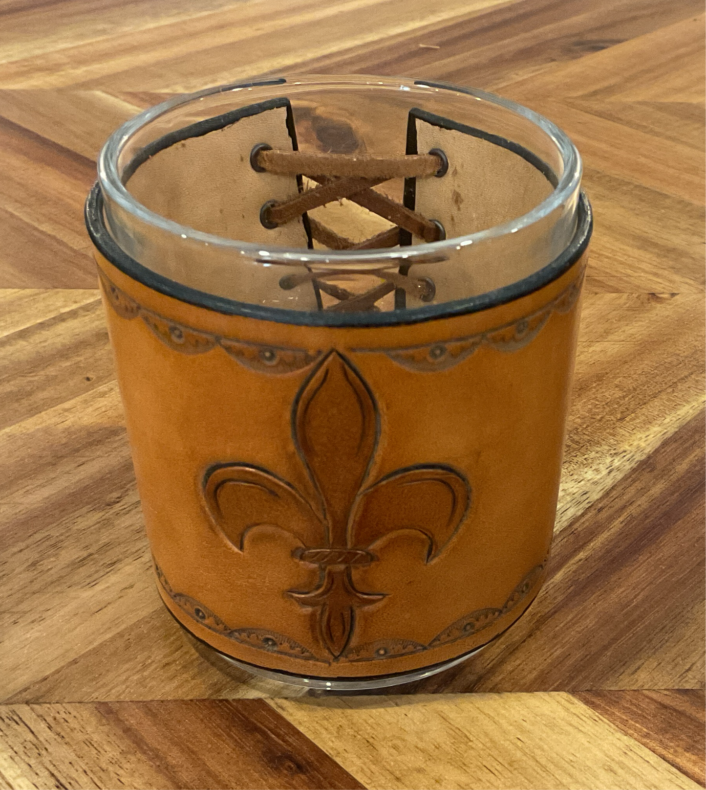 Leather Wrapped Bourbon Glasses