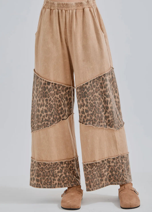 Leopard Asymmetrical Detail Pants