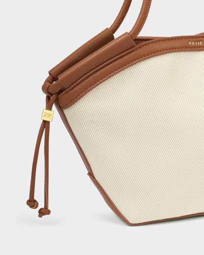 Florence Mini Tote Bag - Canvas/Cognac