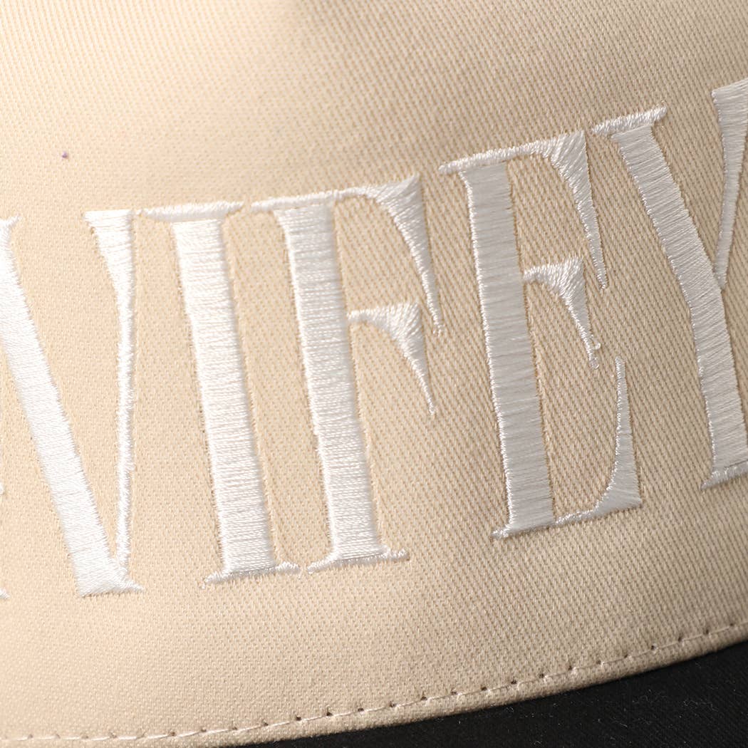 WIFEY Two-Tone Canvas Trucker Hat with Bay Leaf