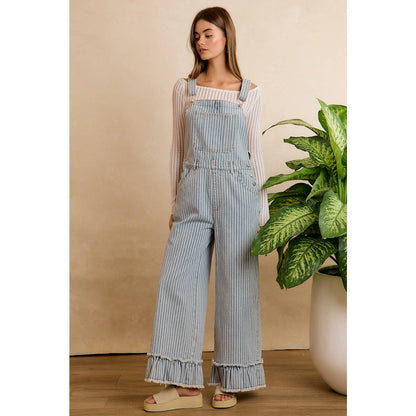 Make A Statement Ruffle Hem Overall