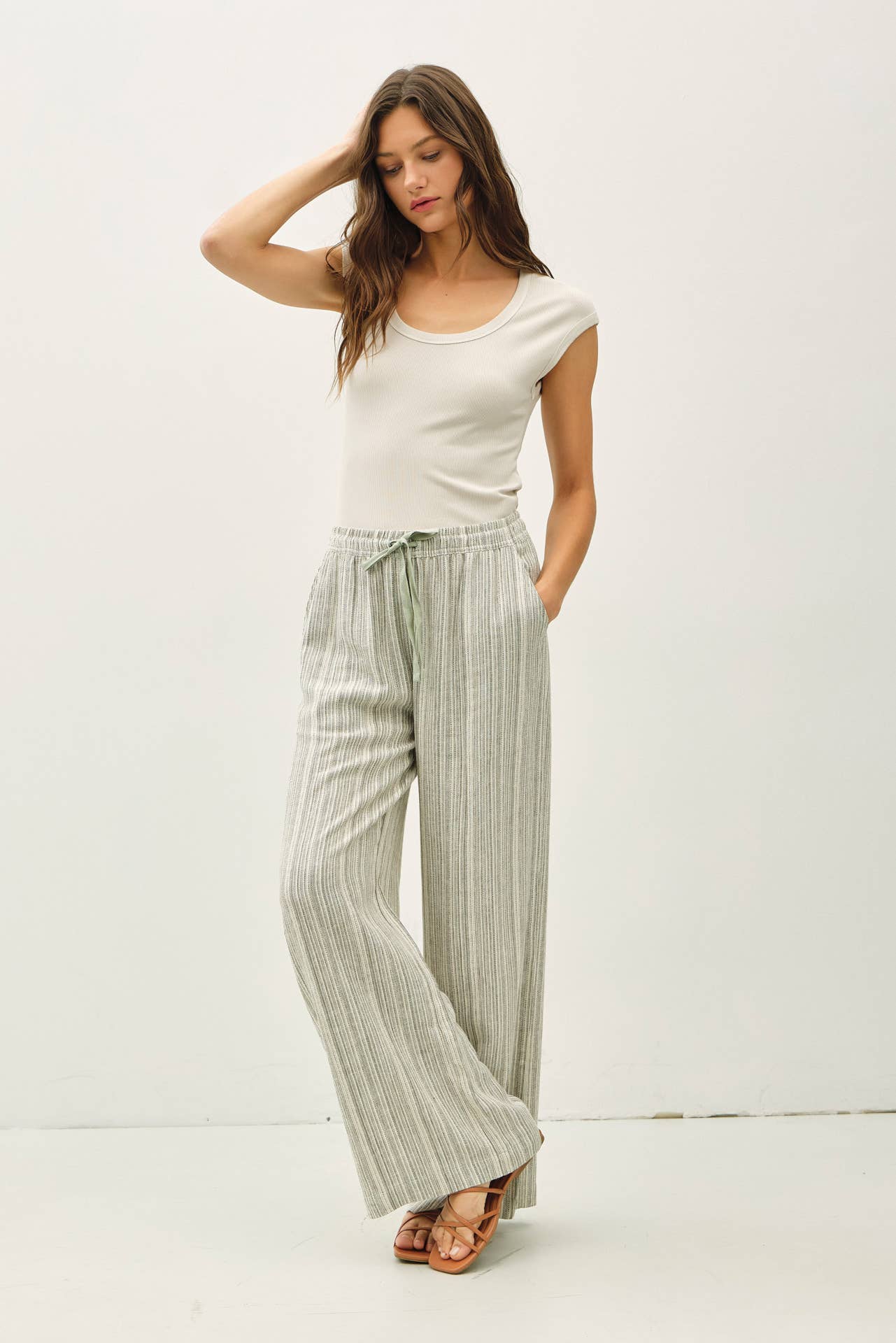 Wide Leg Linen Pants