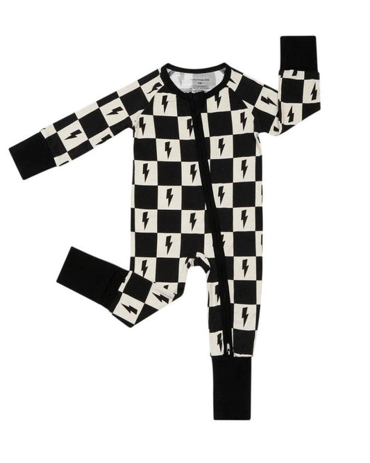Checks & Bolts Bamboo Zip Romper