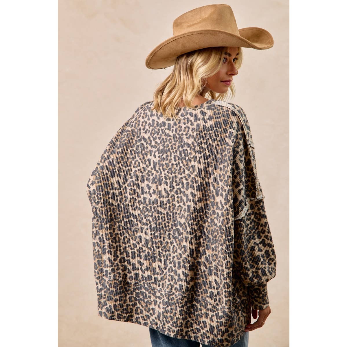 Leopard Thermal Oversized Top