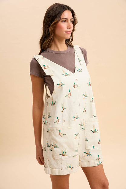 Mallard Duck Print Romper