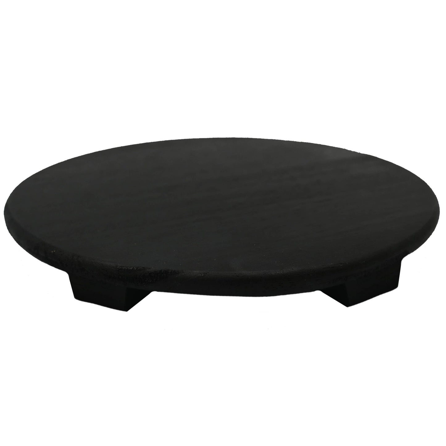 Black Wood Pedestal Stand - Handmade