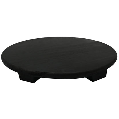 Black Wood Pedestal Stand - Handmade