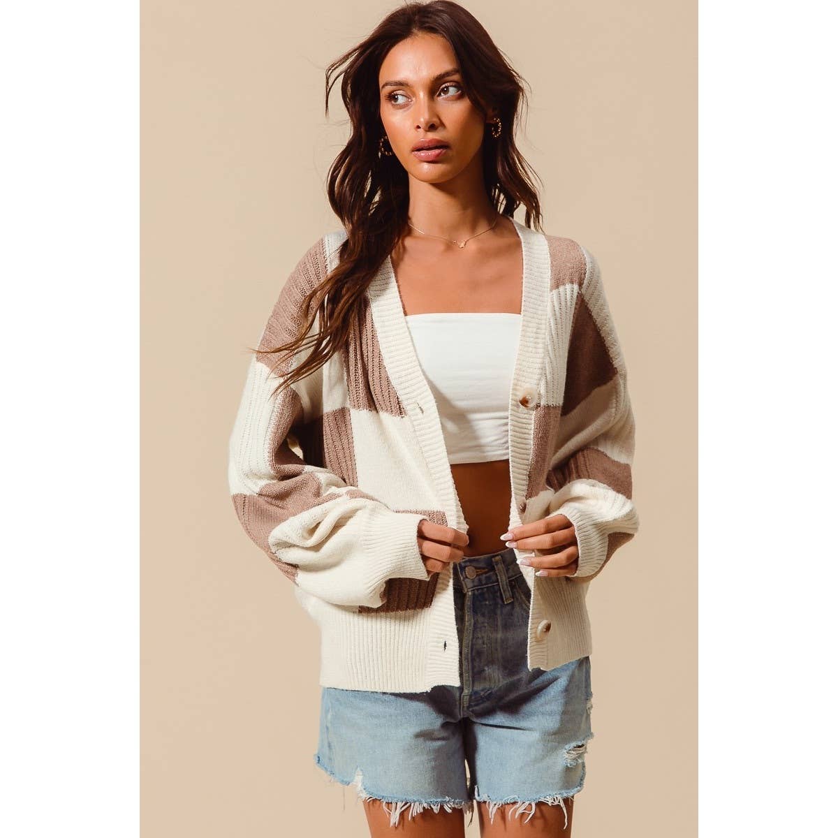 Cozy Checkered Cardi
