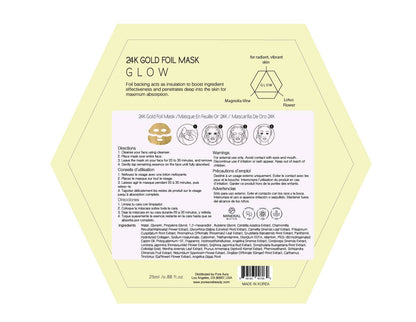 LUXURY 24K GOLD METALLIC FACIAL FOIL MASK