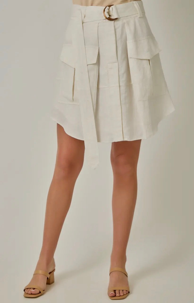 Cargo Belted Skirt