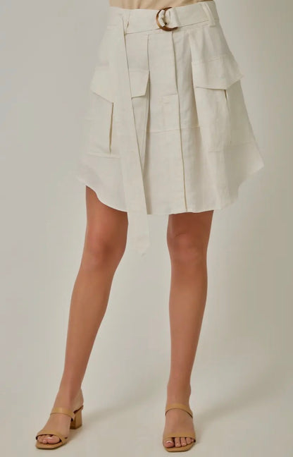 Cargo Belted Skirt
