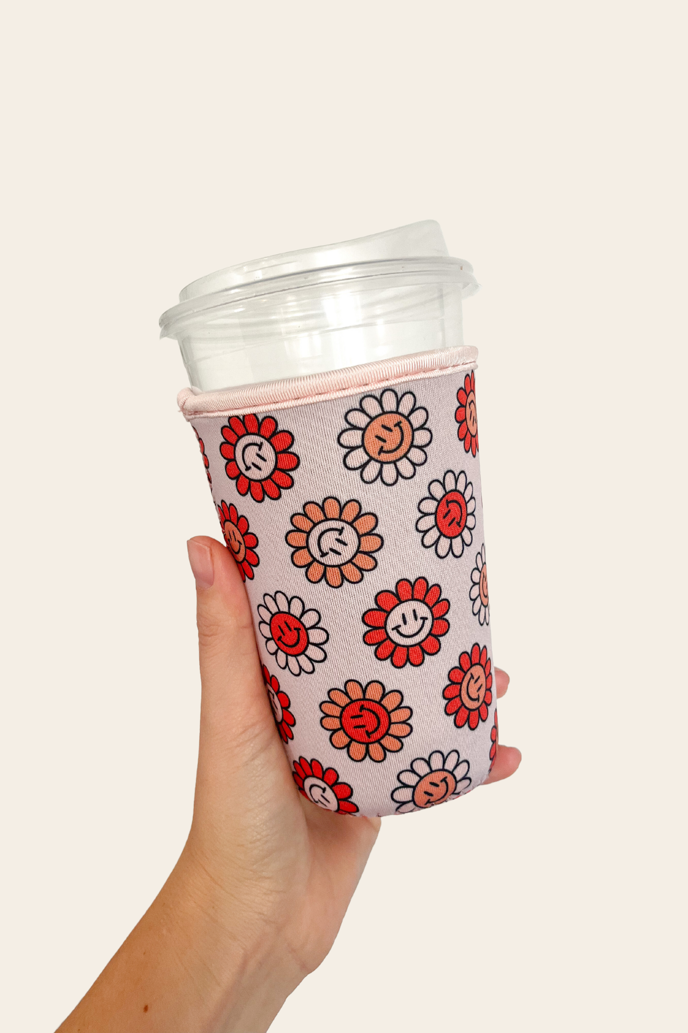 Smiley Daisies Iced Coffee Sleeve / Small