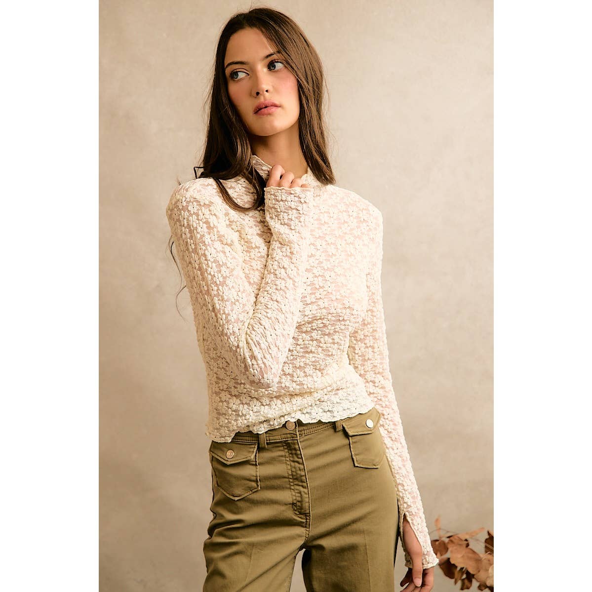 Floral Lace Knit Top