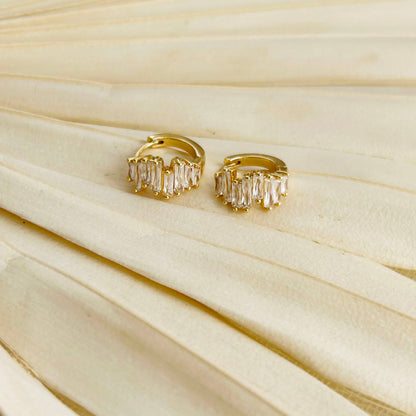 Dainty Gold Crystal Huggies