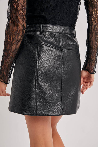 Embossed Faux Leather Skirt