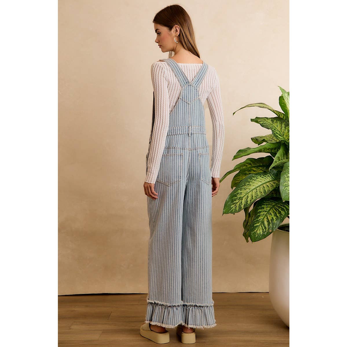 Make A Statement Ruffle Hem Overall