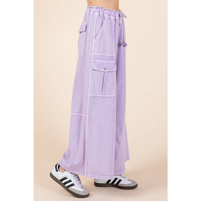 French Terry Knit Cargo Pants