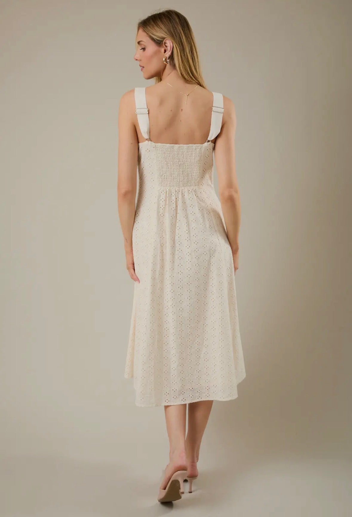 Fit + Flare Eyelet Midi