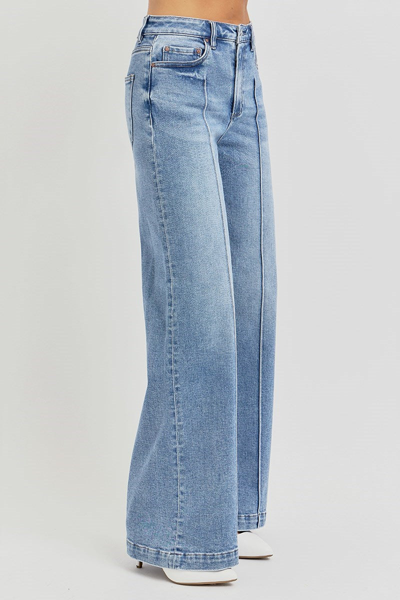 Tera High Waist Pintuck Denim