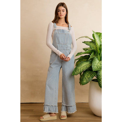 Make A Statement Ruffle Hem Overall