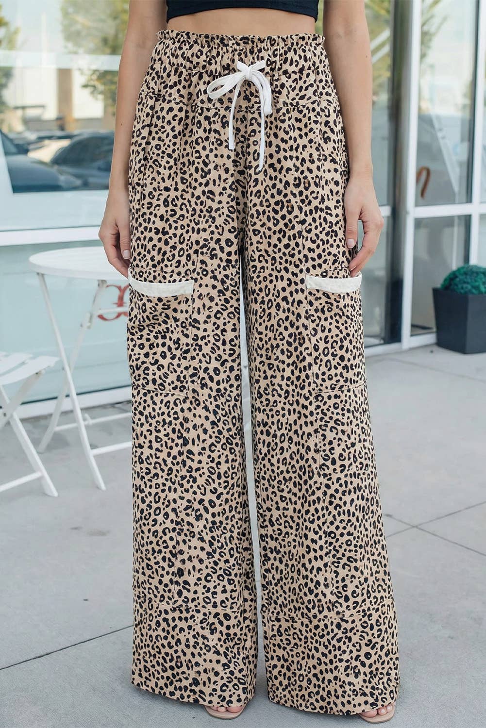 Leopard Knit Pants